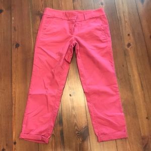 LOFT red ankle length chinos